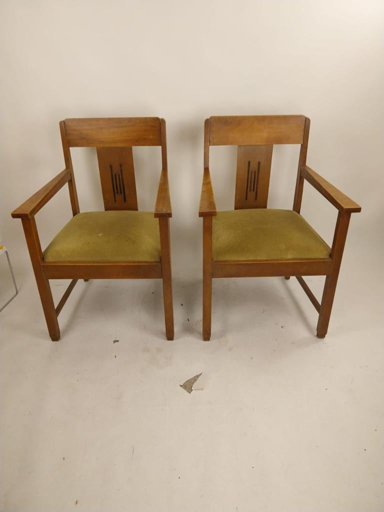 2 amserdamse school stijl stoelen, Ophalen, Zo goed als nieuw, Overige kleuren, Twee