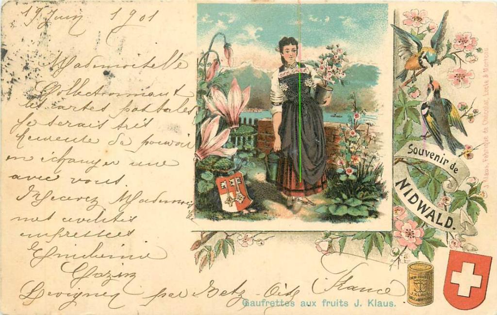 381-218-023 Souvenir de Nidwald, Verzenden, Voor 1920, Overig Europa