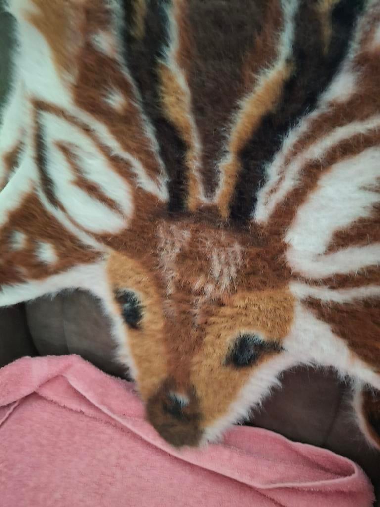 Kleedje met hertje Bambihertje is velletje, Huis en Inrichting, Stoffering | Tapijten en Kleden, 50 tot 100 cm, Bruin, Kinderkamer, speels, dierenprint