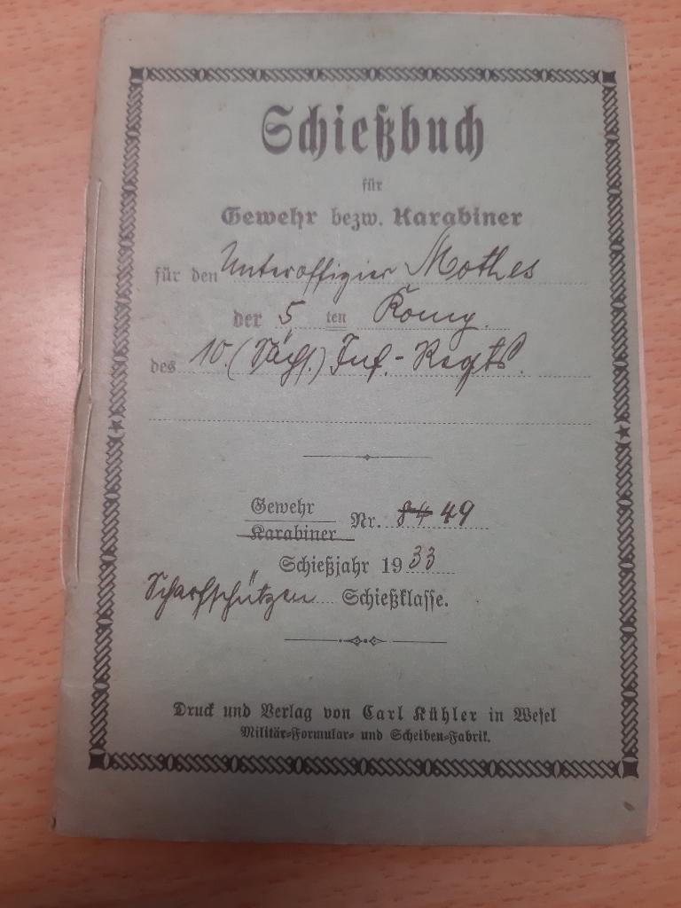 Schießbuch Gewehr bezw. Karabiner (Weermacht 1934), Verzamelen, Militaria | Tweede Wereldoorlog, Landmacht, Boek of Tijdschrift