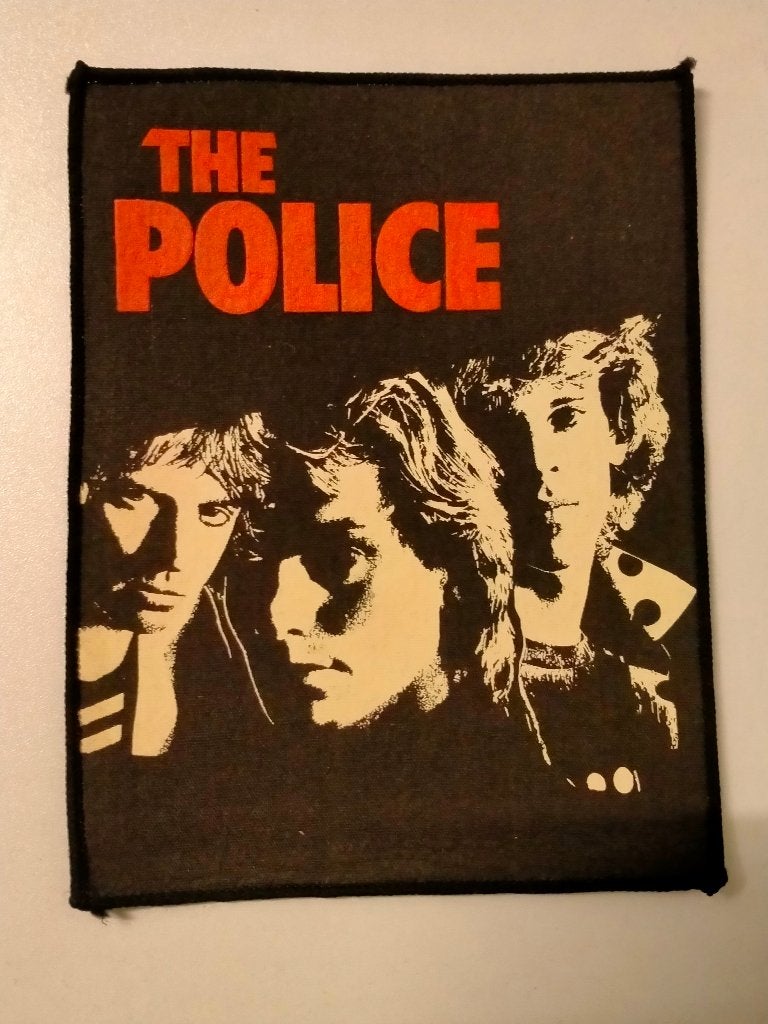 The Police Sting pop rock vintage logo patch embleem RARE, Verzamelen, Ophalen of Verzenden, Zo goed als nieuw, Kleding