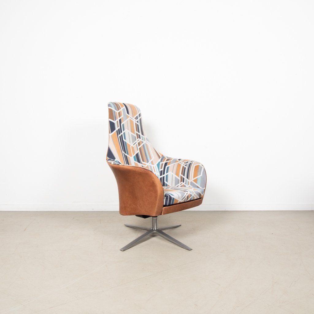 Montis Marvin Fauteuil Meerkleurig Stof/Leer, Niet ingevuld, Zo goed als nieuw, Niet ingevuld, Niet ingevuld