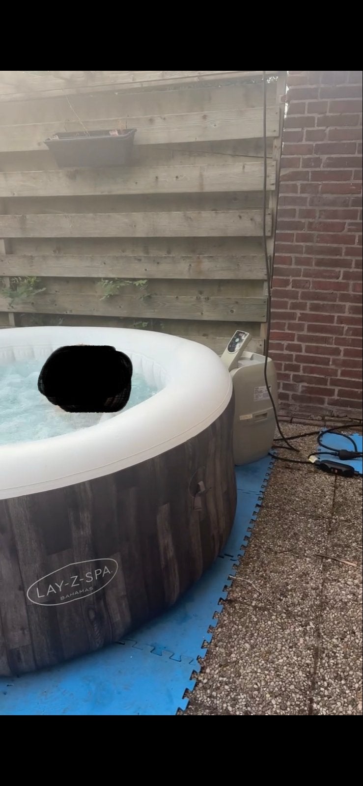 Lay-Z-Spa Bahama's 2-3 persoons Airjet - met klein lek, Ophalen of Verzenden, Gebruikt, Rond, Opblaaszwembad
