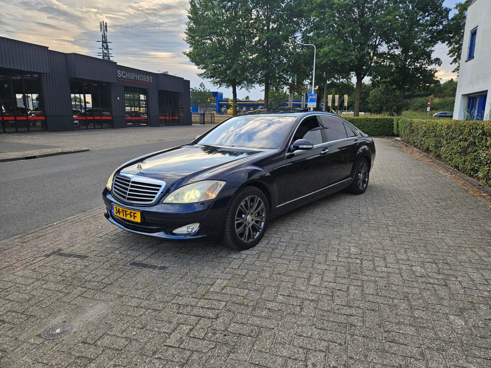 Mercedes-Benz S-Klasse 3.5 S350 Lang AUT maybach ombouw, Auto's, Automaat, Achterwielaandrijving, Zwart, Lichtsensor