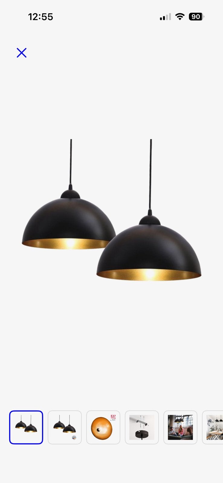 2 lampen, Ophalen, Zo goed als nieuw, E27 (groot)