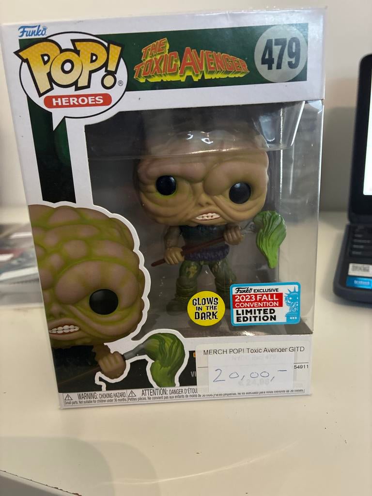 Funko Pop! The Toxic Avenger #479 GITD Fall Convention, Ophalen of Verzenden, Nieuw