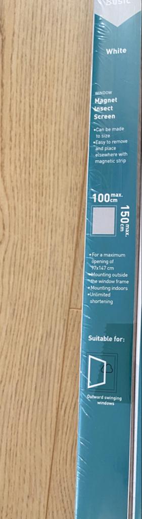 Magneet Hordeur Wit - Max. 100x150 cm, Kunststof, 80 tot 100 cm, Hordeur, Nieuw