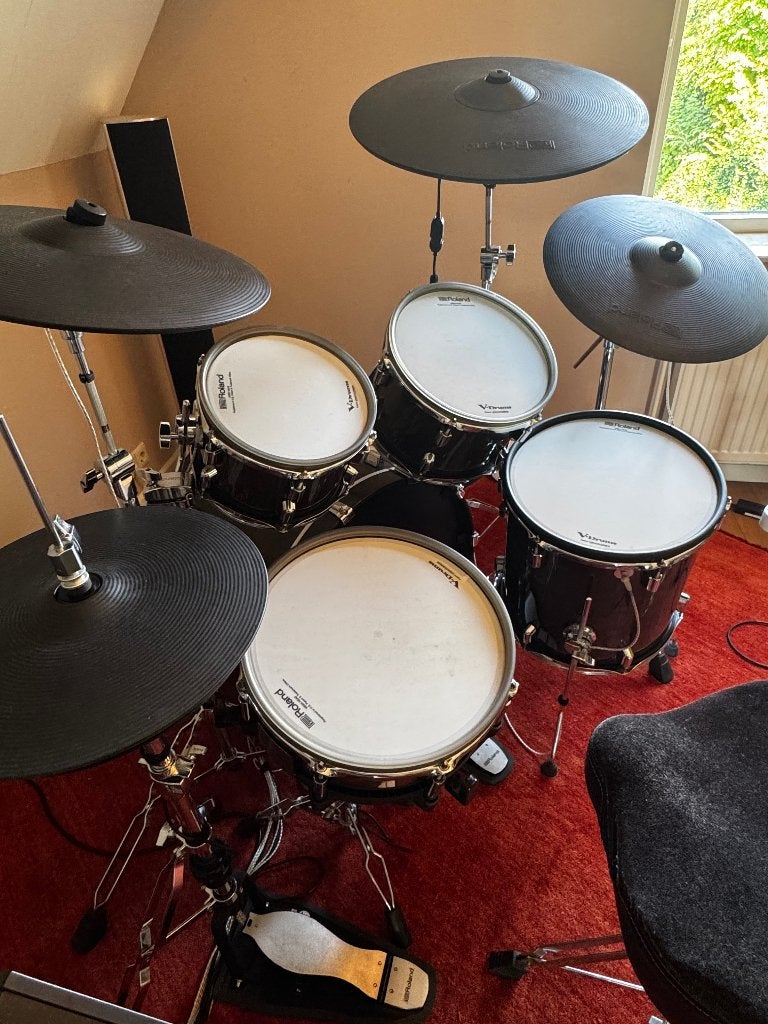Roland VAD706-GE Gloss Ebony + TD-50X — complete set (2021), Muziek en Instrumenten, Drumstellen en Slagwerk, Ophalen, Zo goed als nieuw