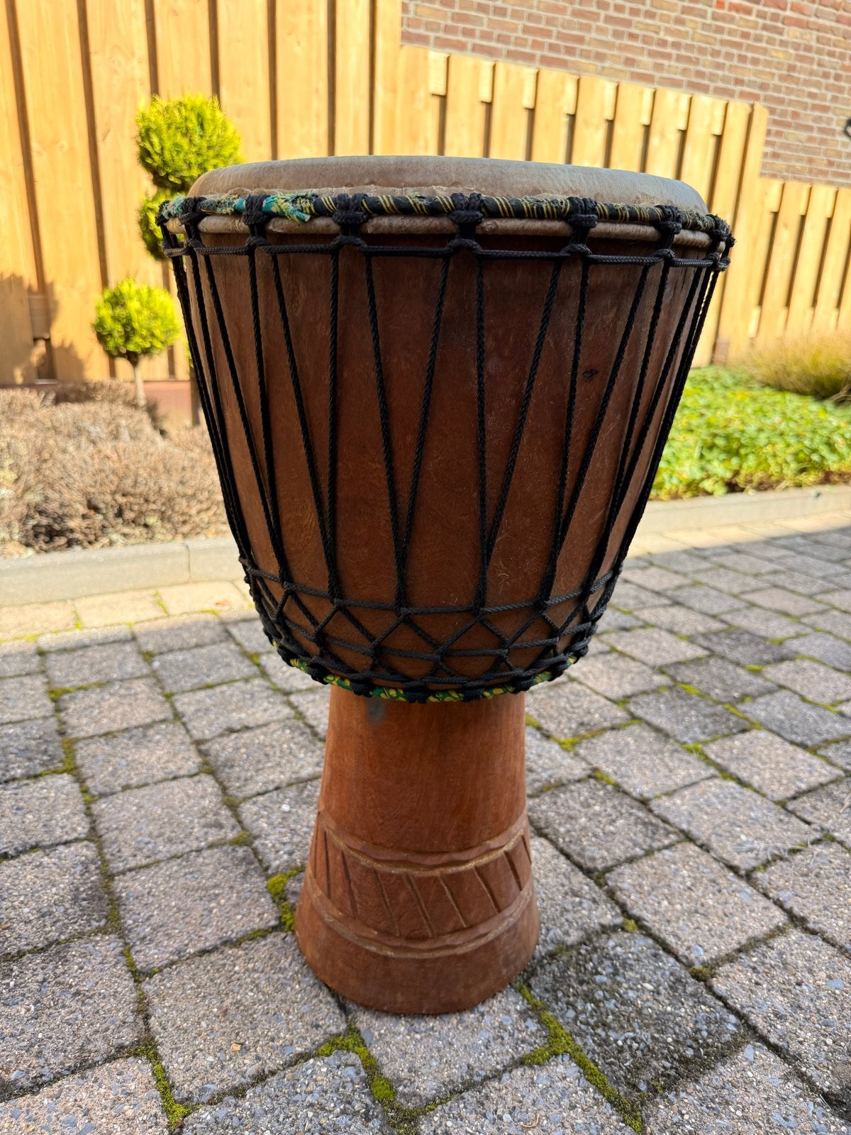 Djembe met draagtas - Handgemaakt, Ophalen of Verzenden, Zo goed als nieuw, Trommel
