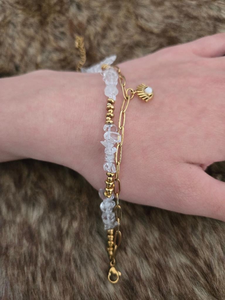 Armband met bergkristal AA kwaliteit, Nieuw, Ophalen of Verzenden, De Wieken 3, Juenjosieradenenzo@gmail.com
