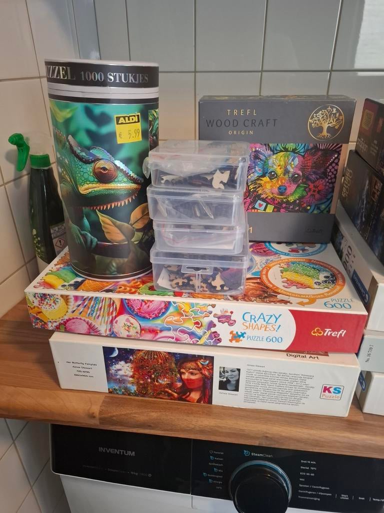 Veel puzzels alles in een koop, Hobby en Vrije tijd, Denksport en Puzzels, Ophalen, 500 t/m 1500 stukjes, Zo goed als nieuw, Legpuzzel