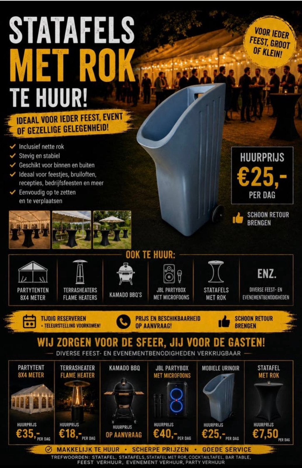 Mobiel urinoir / pinkelpaal / plaszuil 40L te huur, Ophalen, Zo goed als nieuw, Desktop, USB