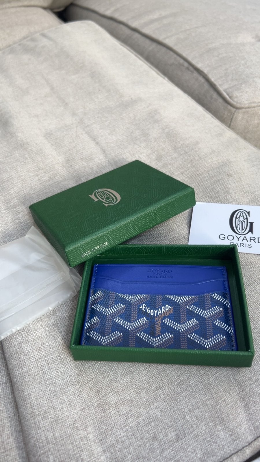 Goyard portemonnee, Overige merken, Blauw, Nieuw, Ophalen of Verzenden