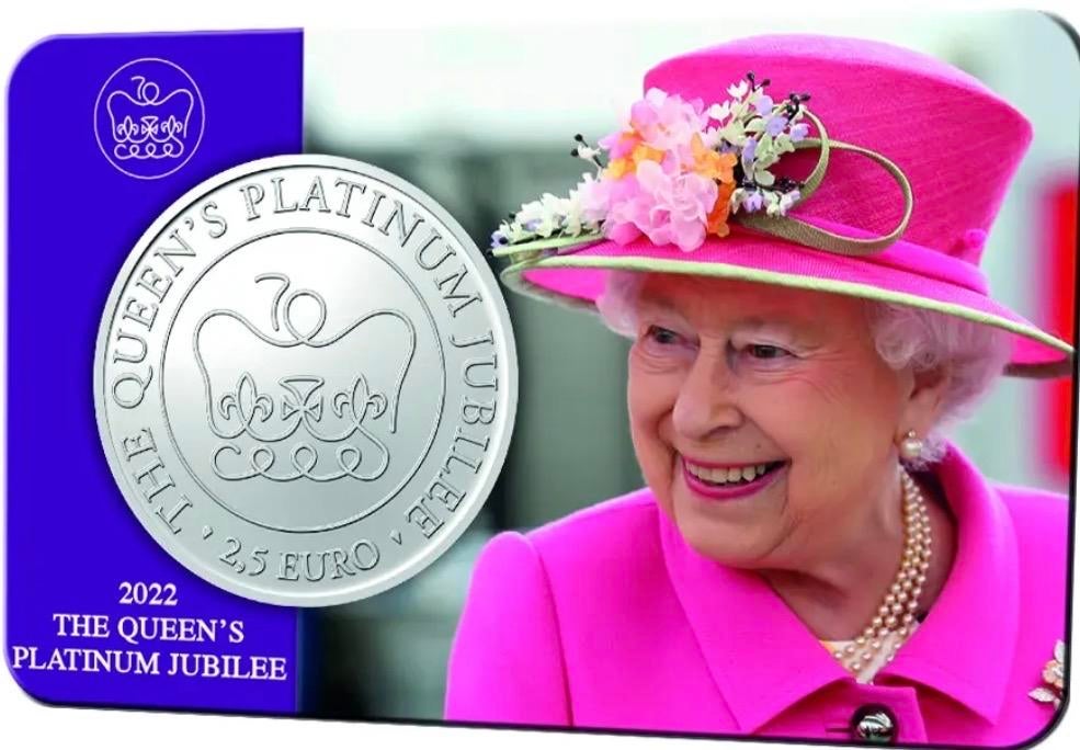 Malta 2,5 Euro 2022 Queen's Platinum Jubilee, Ophalen of Verzenden, Malta, Overige waardes, Losse munt