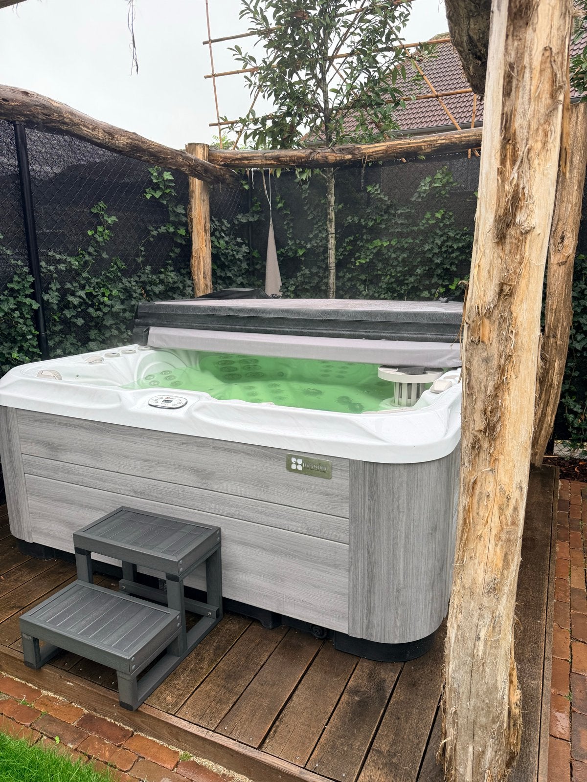 Passion spa Excite Mighty Wave jacuzzi - 7 personen, Ophalen of Verzenden, Zo goed als nieuw, Vast