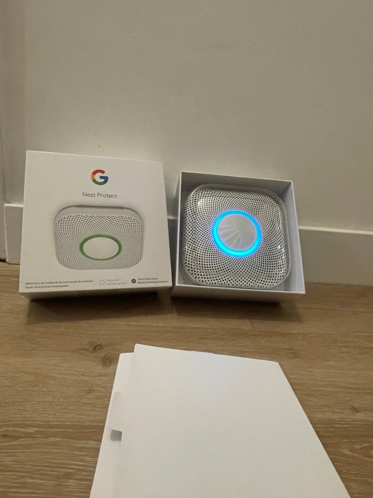 Google Nest Protect 2 gen Slimme rookmelder goed tot 2034, Ophalen of Verzenden, Zo goed als nieuw