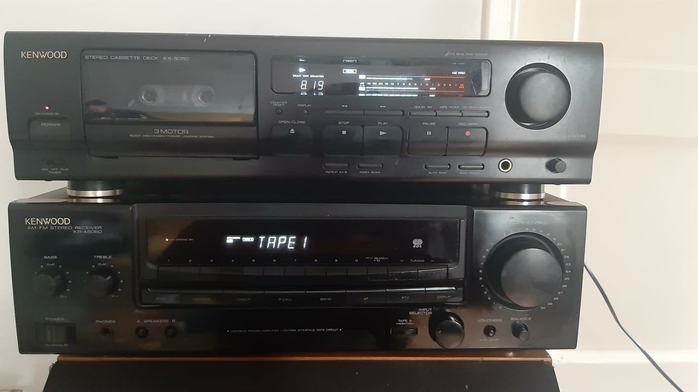 Kenwood KR-5060 Versterker en KX-5050 Cassettedeck, Audio, Tv en Foto, Cassettedecks, Ophalen of Verzenden, Enkel, Kenwood, Tiptoetsen