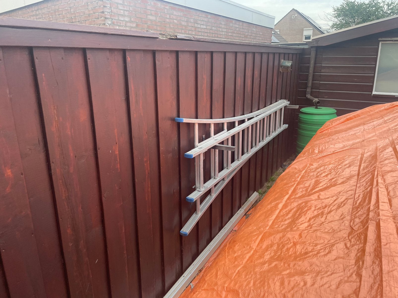 Aluminium ladder, Doe-het-zelf en Verbouw, Ladders en Trappen, Ophalen, Zo goed als nieuw, 4 meter of meer