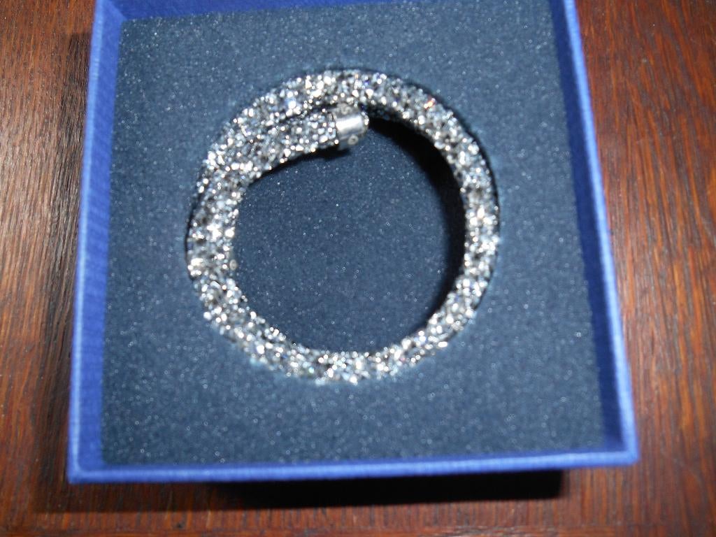 Swarovski armband, Ophalen of Verzenden, Zo goed als nieuw, Zilver, Overige materialen