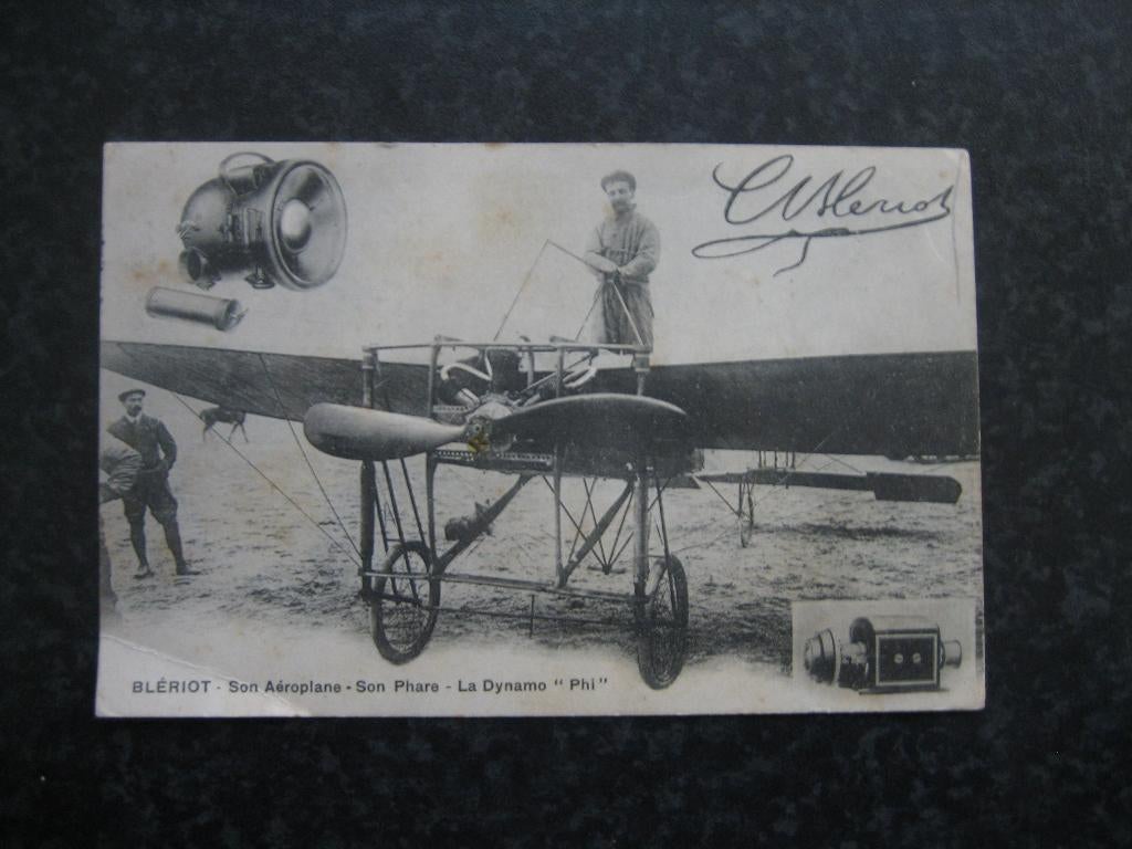 BLERIOT met vliegtuig attributen en handtekening, Ophalen of Verzenden, Voor 1920, Voertuig