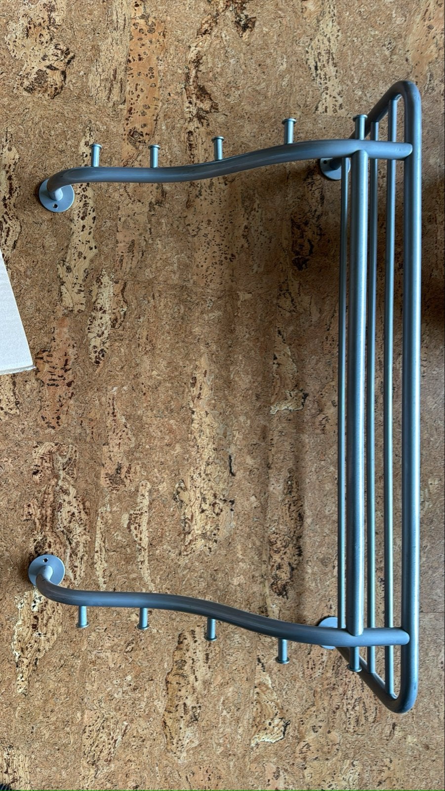 Metalen wandkapstok met hoedenrek en haken, Gebruikt, Minder dan 100 cm, Metaal, Ophalen