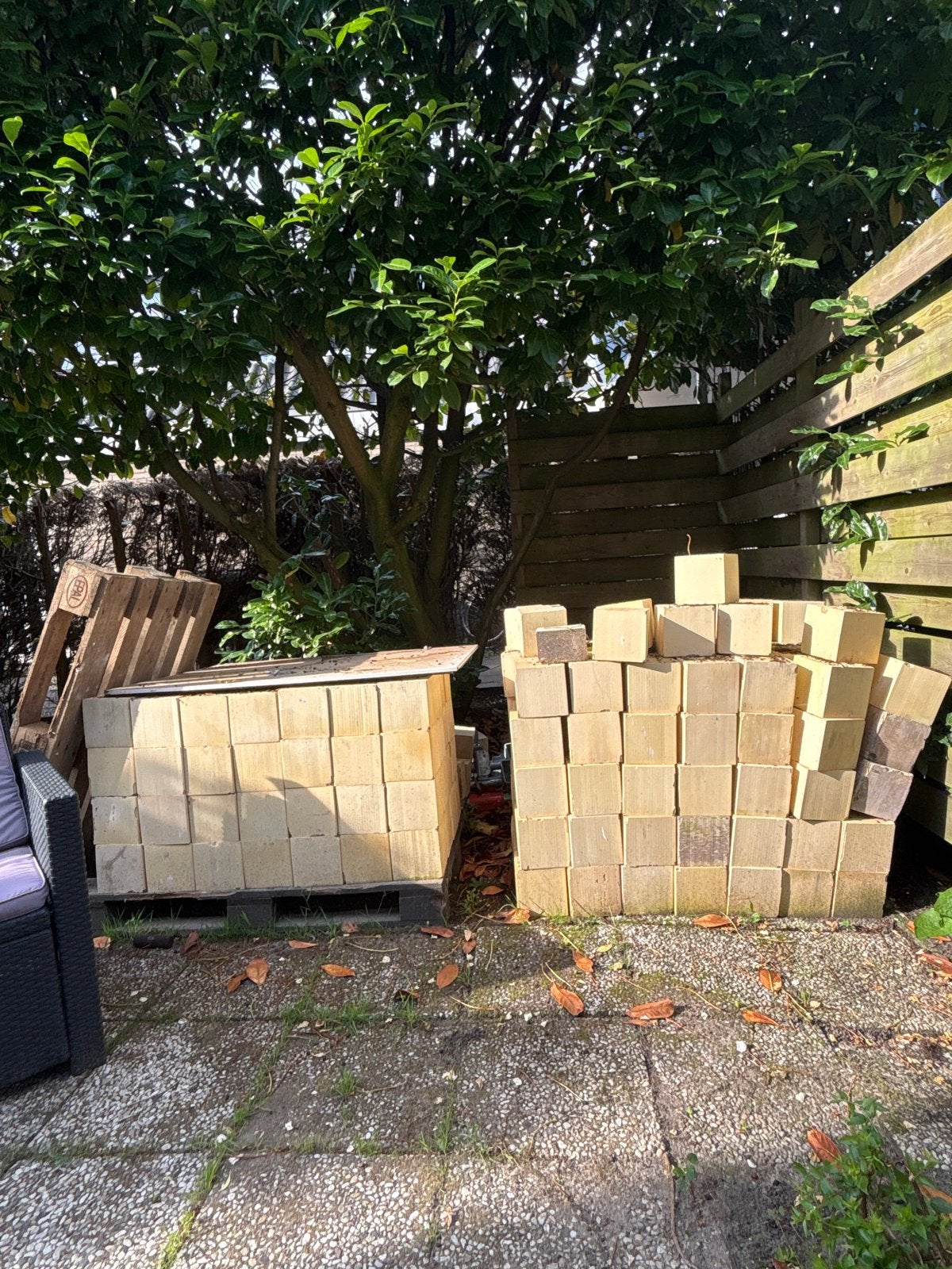 280 Vuurvaste stenen 15x15cm voor open haard, pizza oven, Doe-het-zelf en Verbouw, Metselstenen, Ophalen, Gebruikt, Overige typen