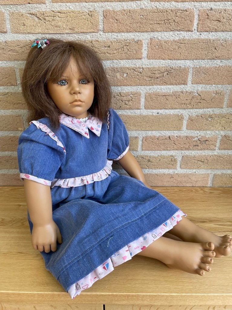 Annette Himstedt Friederieke, 80cm., Verzamelen, Poppen, Annette Himstedt, Ophalen of Verzenden, Zo goed als nieuw, Levensecht of Reborn