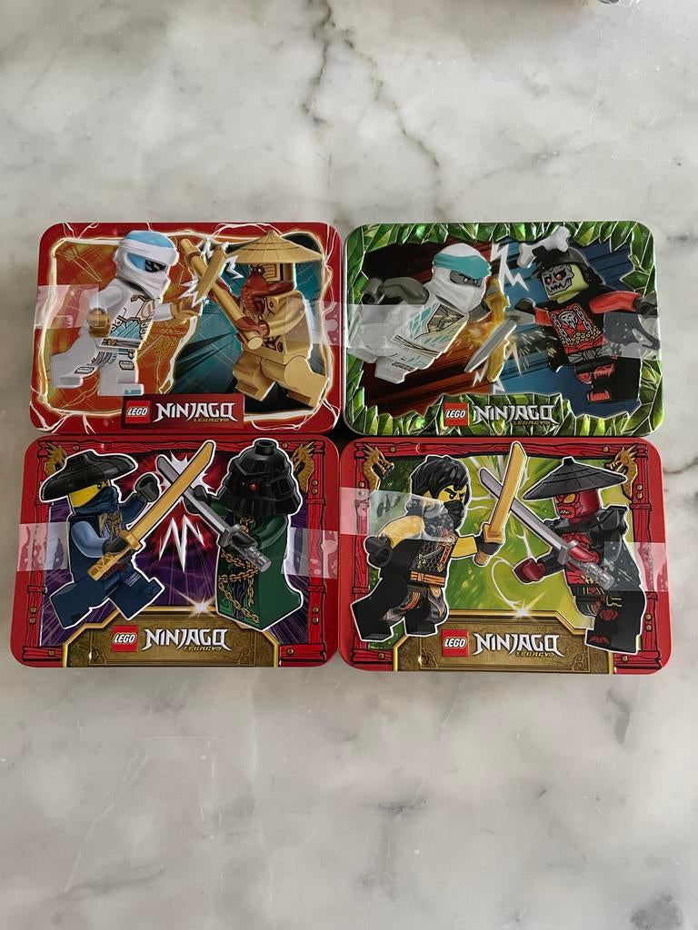 LEGO Ninjago Legacy Blikken Doosjes - Set van 4, Ophalen, Zo goed als nieuw, Losse stenen, Lego
