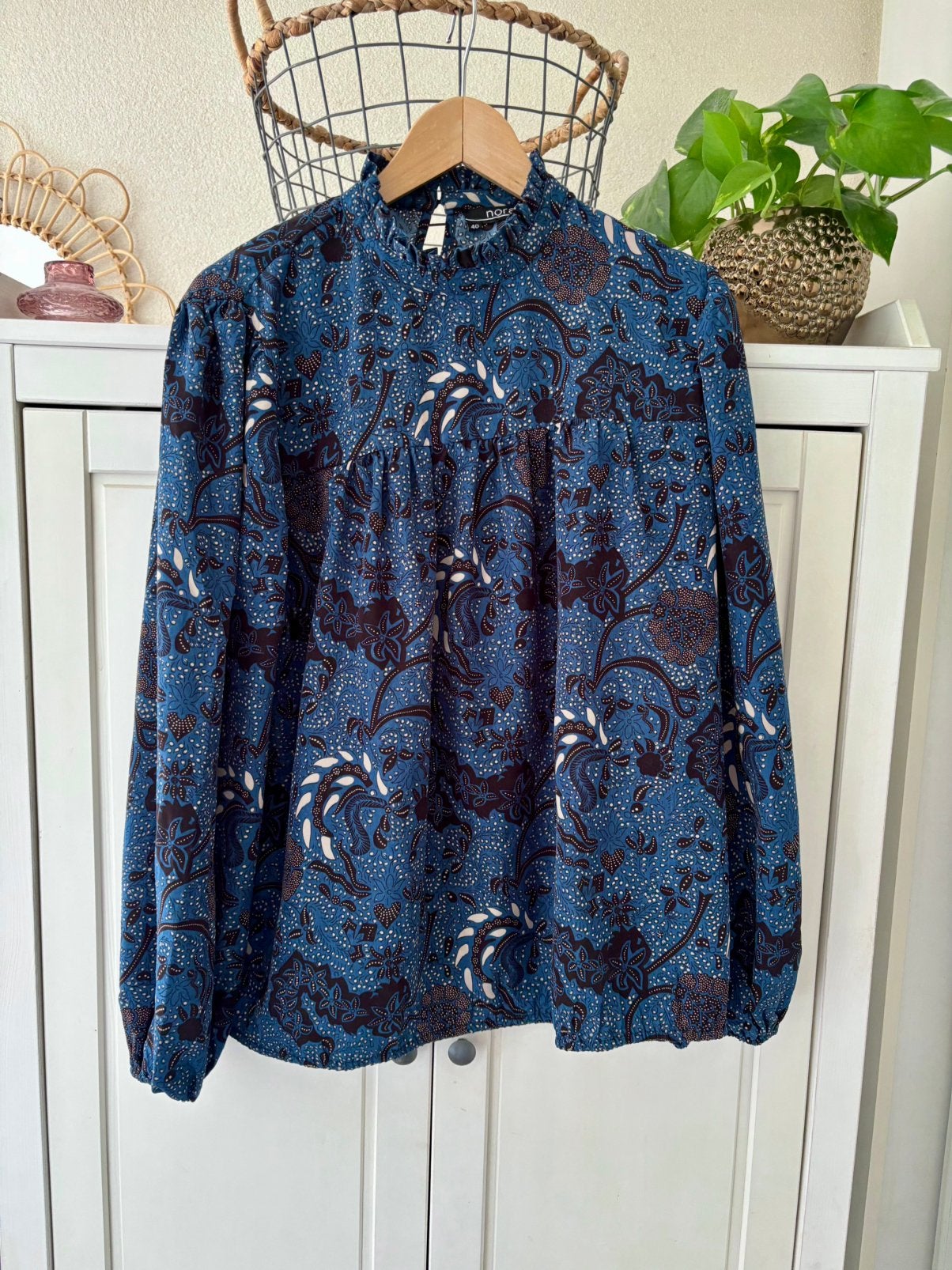 Norah blouse maat 40, Ophalen of Verzenden, Zo goed als nieuw, Maat 38/40 (M), Blauw