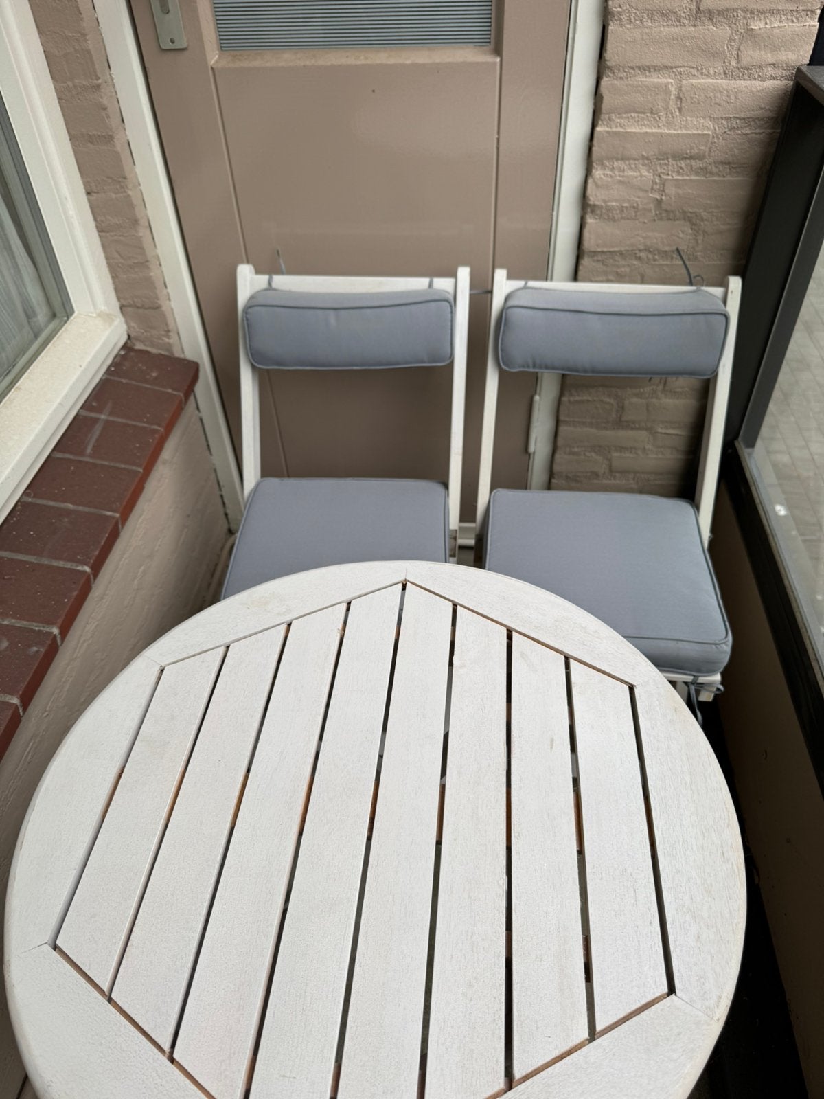 Bistro set, Gebruikt, Tuinset, Hout, Ophalen