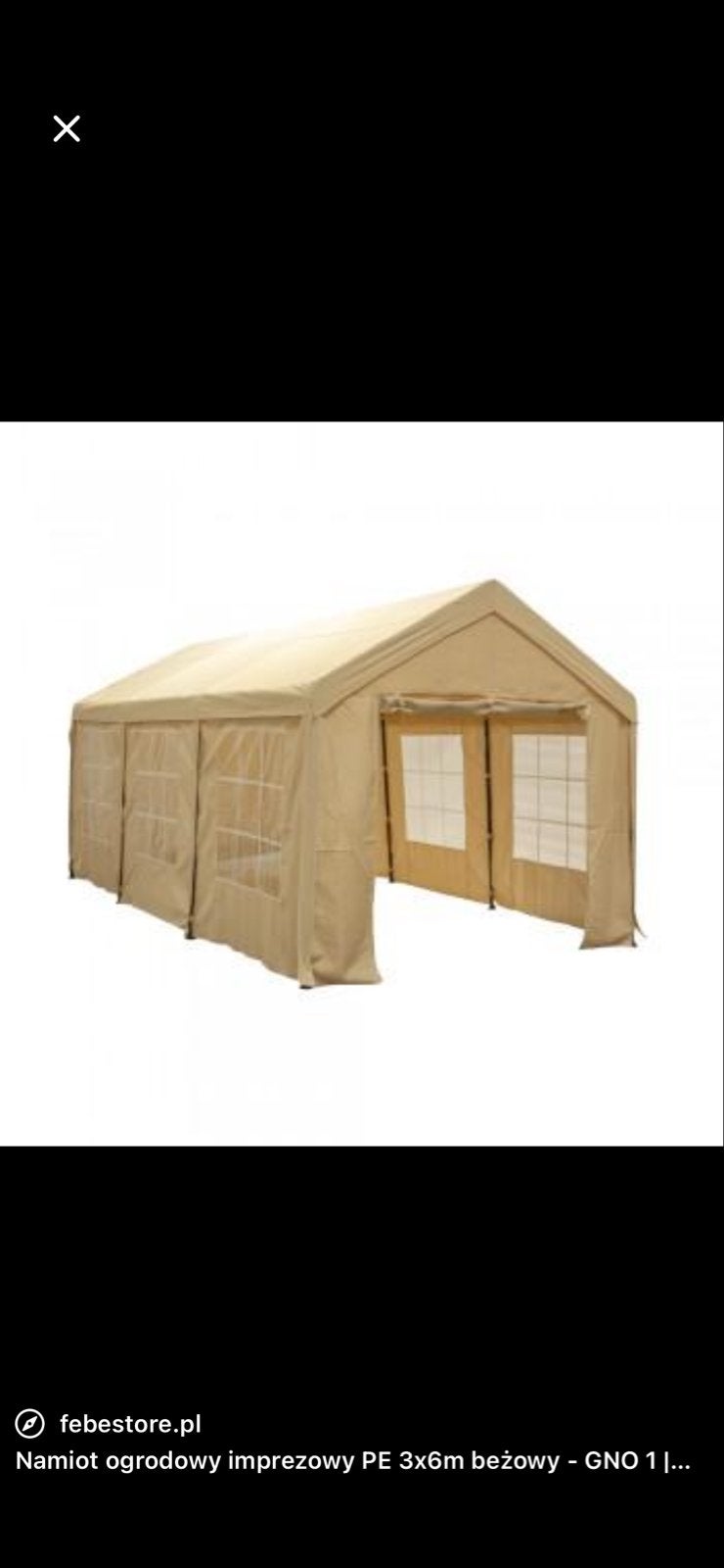 Partytent kop zijwand, Ophalen, Partytent, Minder dan 4 meter, Nieuw