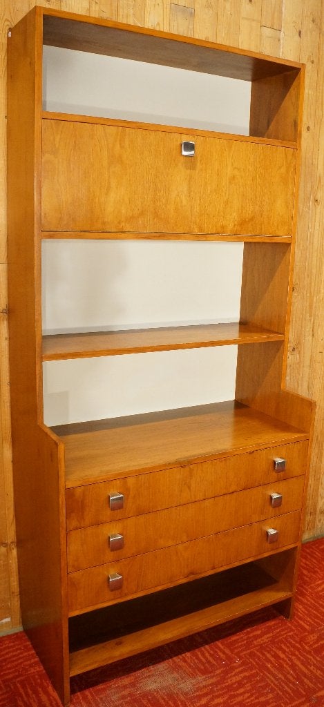 Mid-Century Hippe Retro boeken kast design dressoir wandkast, Ophalen, Met lade(s), 50 tot 100 cm, 150 tot 200 cm