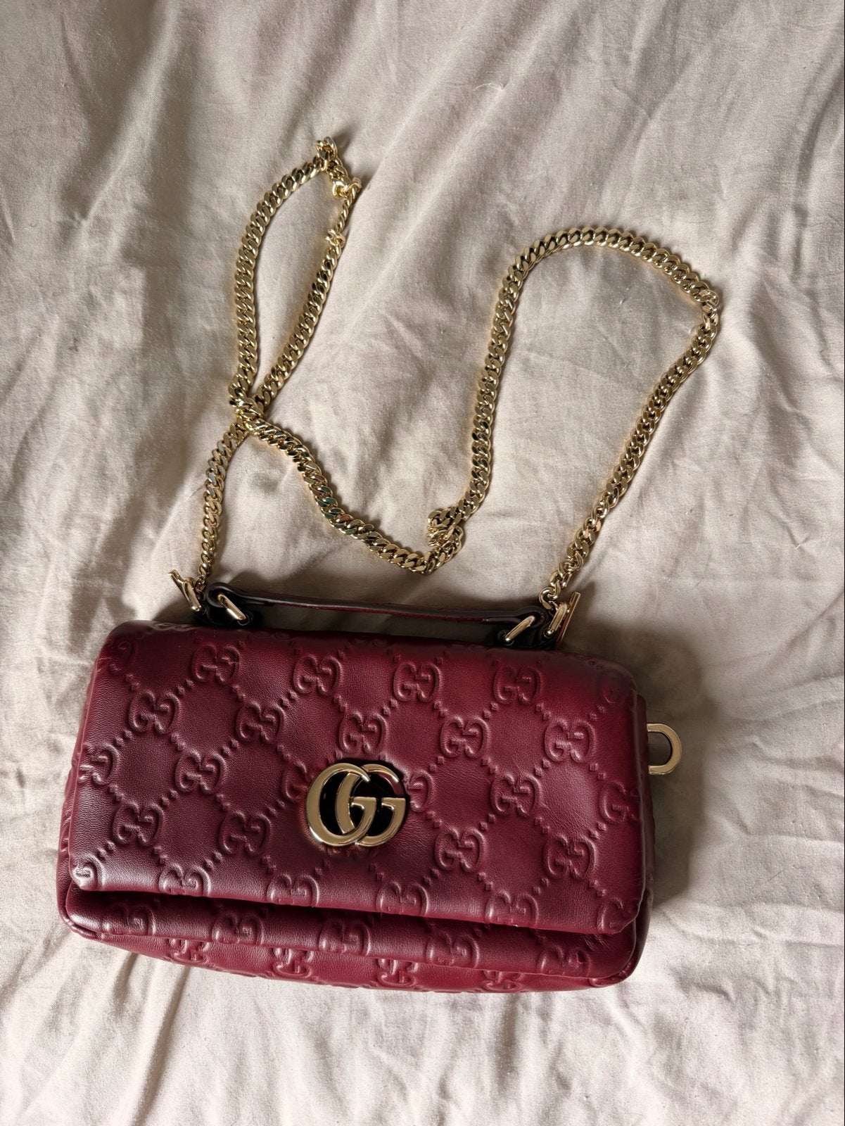 Gucci tas, Ophalen, Zo goed als nieuw, Rood, Schoudertasje