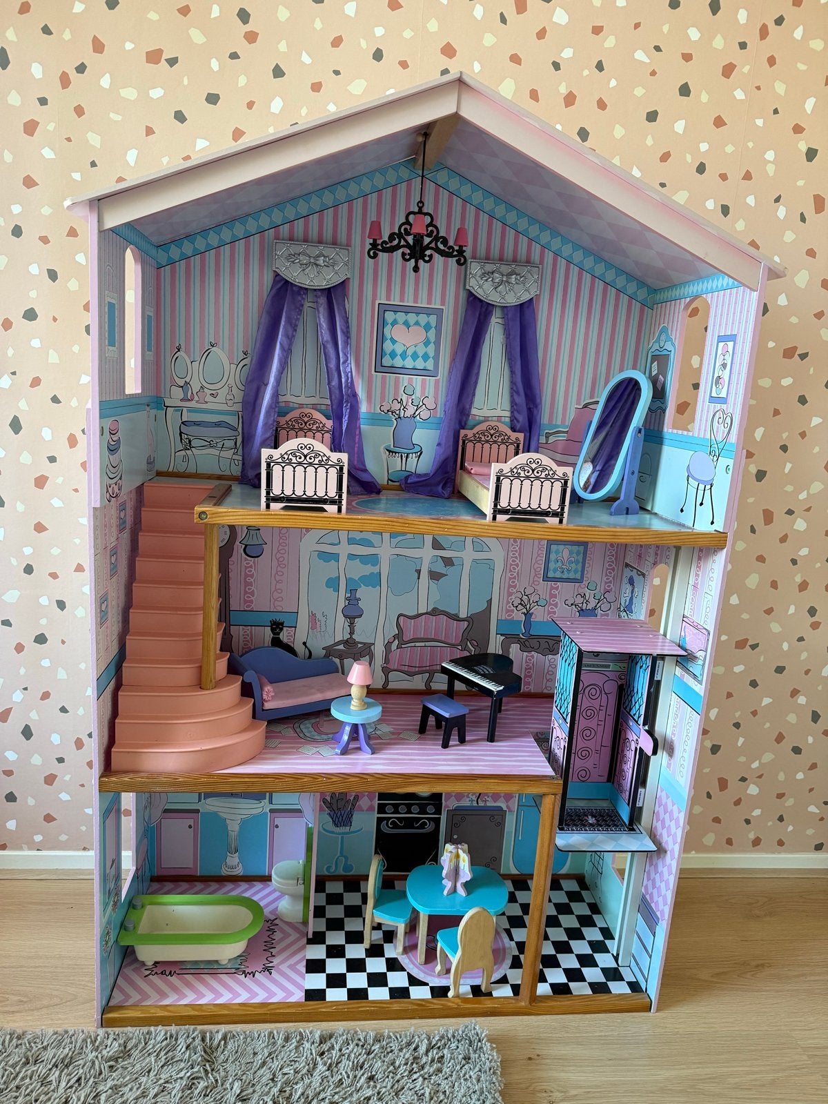 KidKraft Suite Elite Mansion Poppenhuis met Inrichting, Kinderen en Baby's, Ophalen, Gebruikt, Poppenhuis