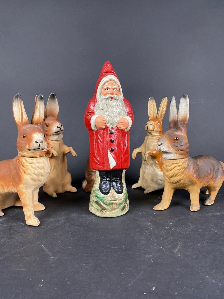 Antiek candy container kerstman, Antiek en Kunst, Verzenden