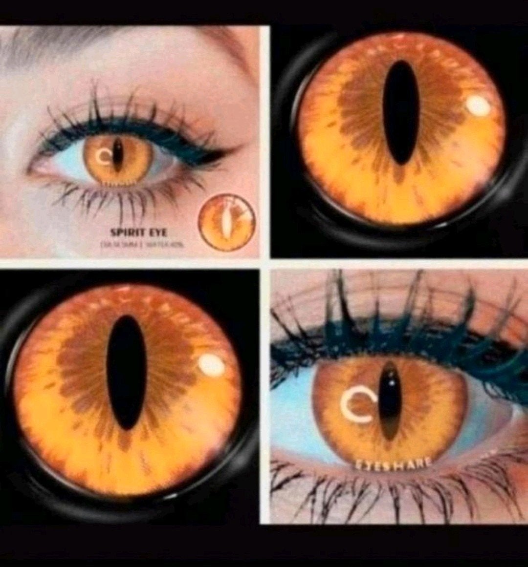 Nieuwe Spirit Eye softlenzen voor een unieke oogopslag., Ogen, Nieuw, Oranje, Ophalen of Verzenden