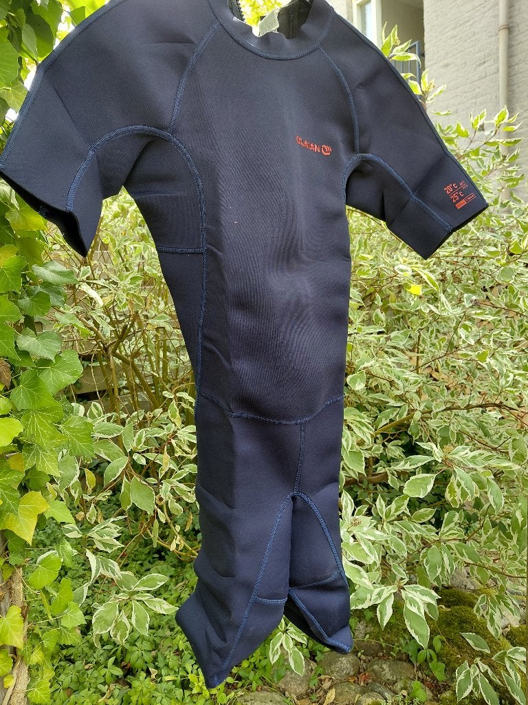 Surfwetsuit 100 heren shorty 1,5 mm neopreen marineblauw, Wetsuit, Nieuw, Ophalen of Verzenden, Heer