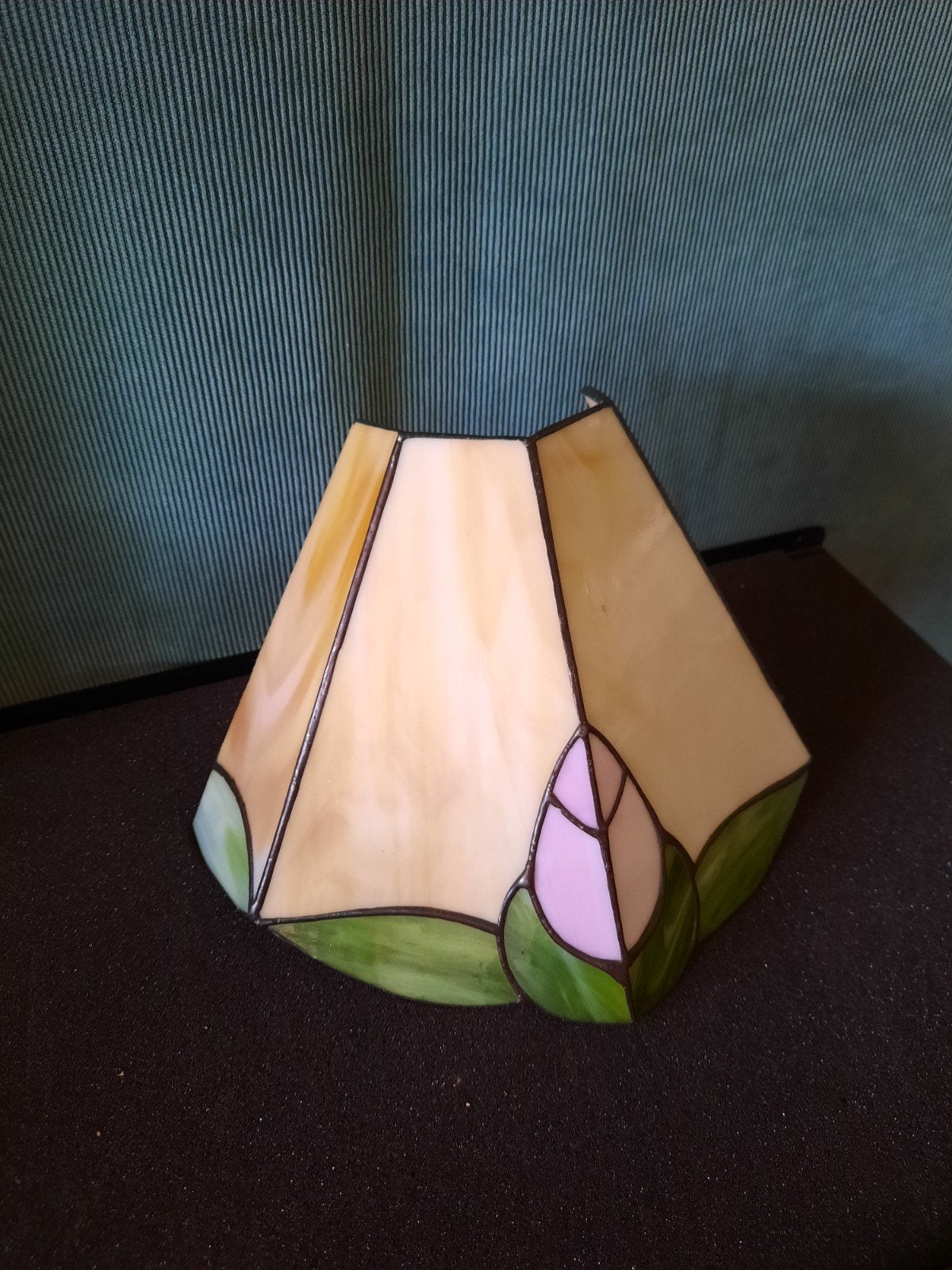 Vintage Tiffany Stijl Lampenkap, Groen, Gebruikt, Ophalen of Verzenden, Tiffany