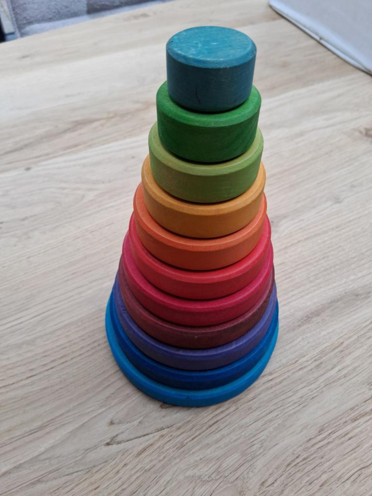 Grimm's Houten Regenboog Stapeltoren - Educatief Speelgoed, Kinderen en Baby's, Speelgoed | Houten speelgoed, Ophalen of Verzenden