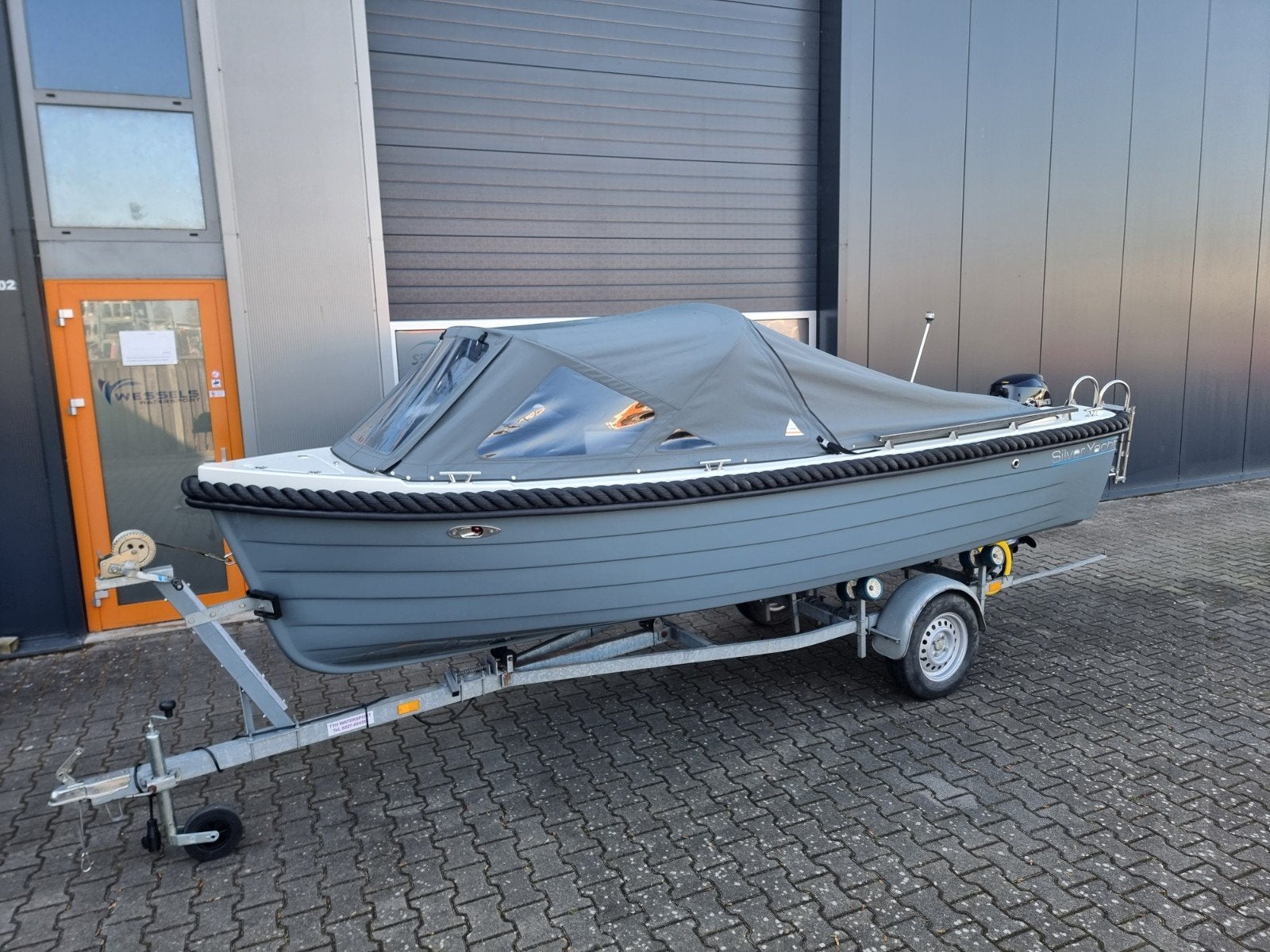 Silveryacht 495, Tohatsu 15 pk incl kanteltrailer, Watersport en Boten, Ophalen, 15 pk, Rondzit, Zo goed als nieuw