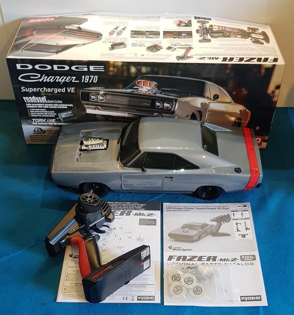 Kyosho Fazer FZ02-VE (L) Dodge Charger ’70 Supercharged NIB, Elektro, Verzenden, Nieuw, Schaal 1:10