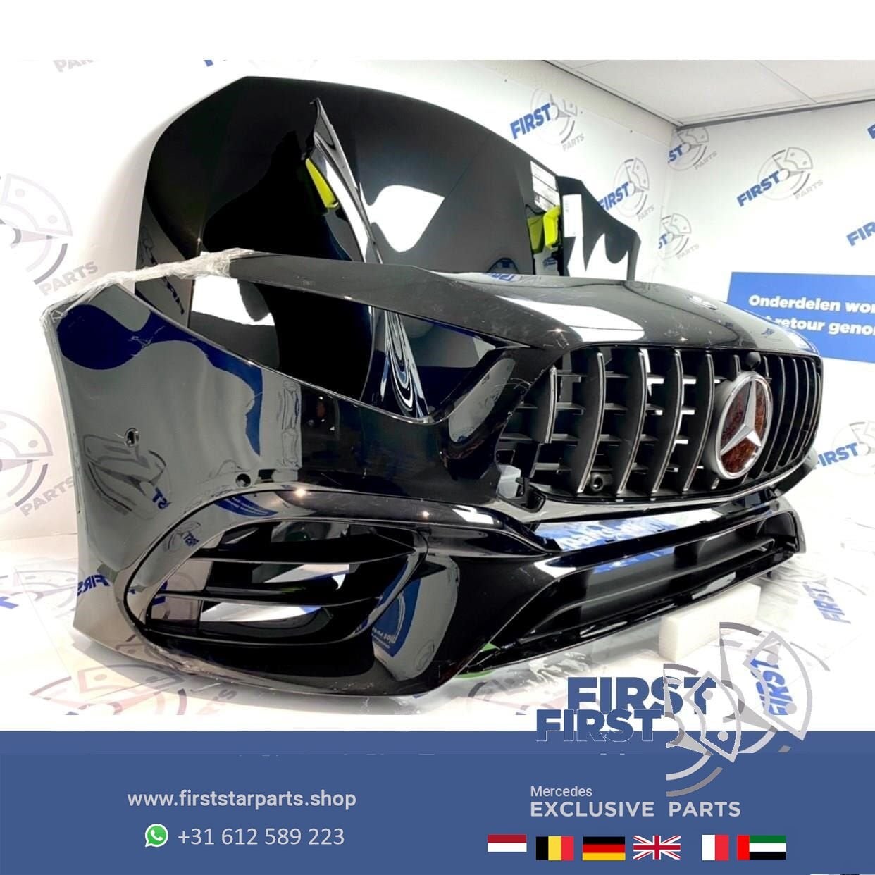 W177 V177 A45S A45 A KLASSE AMG VOORKOP ZWART GT 2018-2022 o, Gebruikt, -, Voor, Ophalen of Verzenden