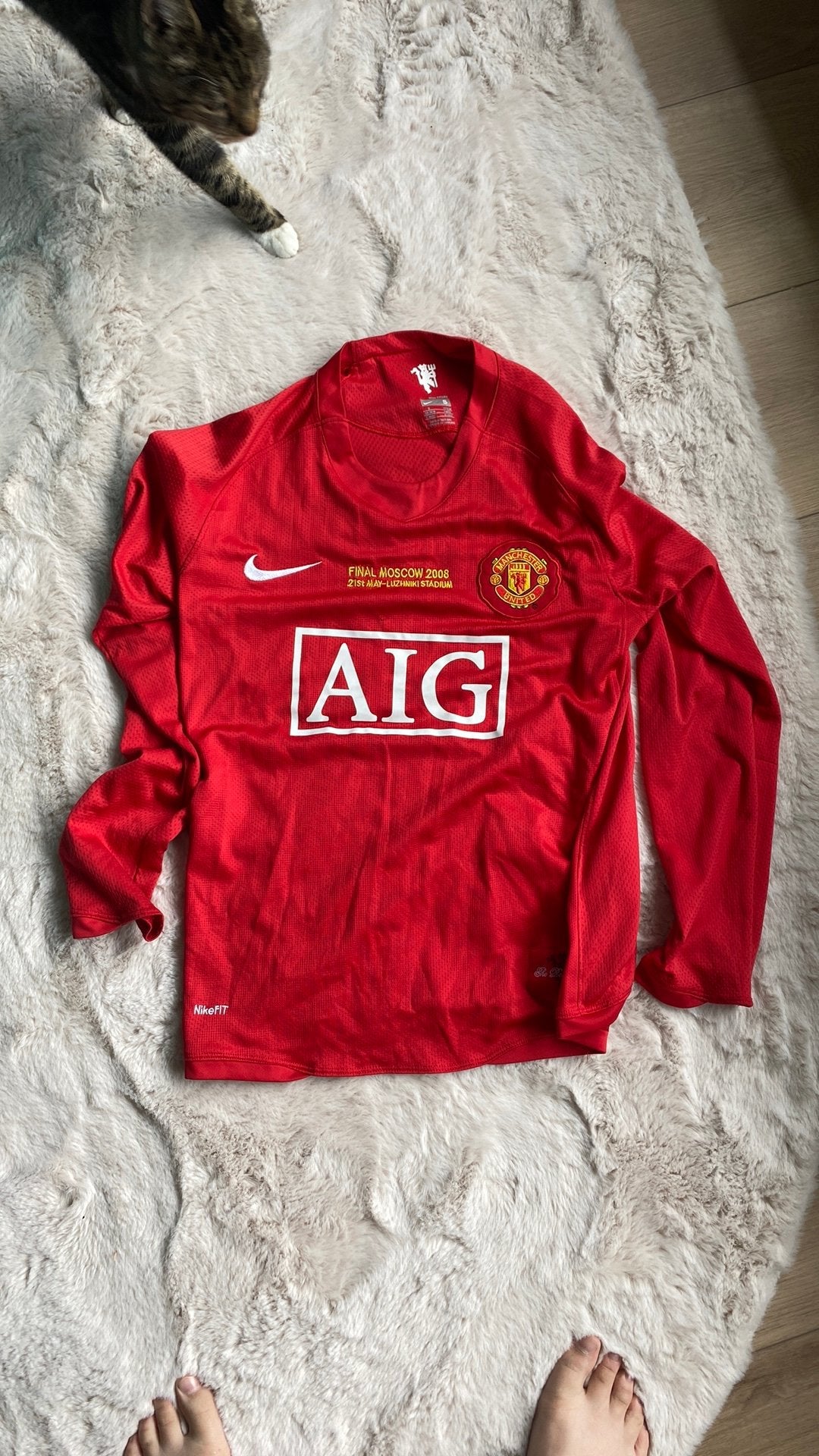 Manchester United Ronaldo shirt 2008 Finale S, Ophalen, Zo goed als nieuw, Voetbal, Rood
