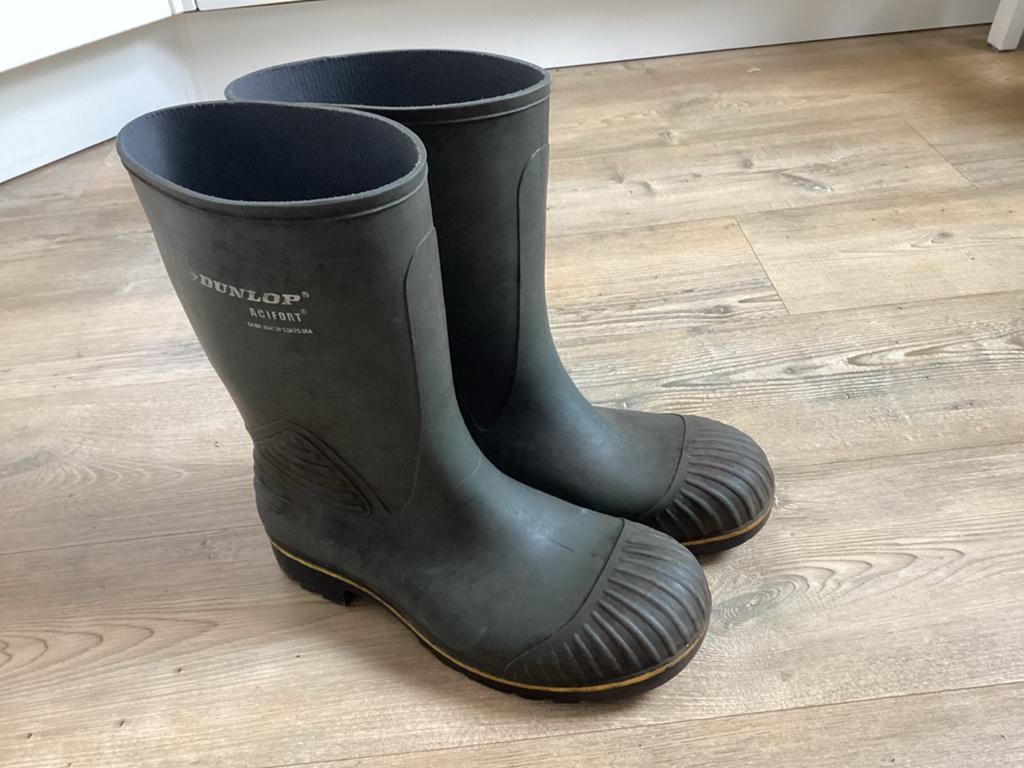 Dunlop Acifort regenlaarzen, maat 43, goed profiel, Ophalen of Verzenden, Gebruikt, Heren, Laarzen