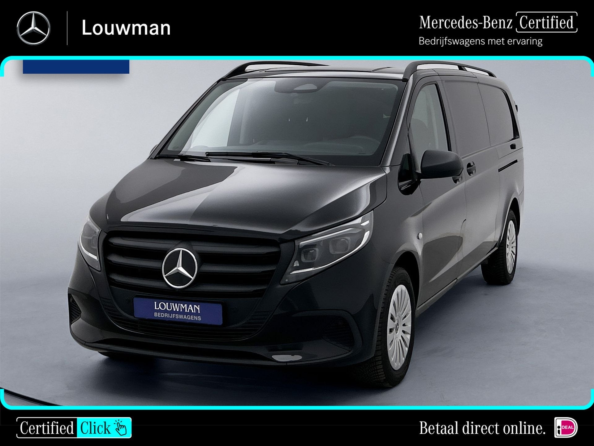 Mercedes-Benz Vito 119 CDI Extra Lang 2x Schuifdeur Multibea, Gebruikt, 2500 kg, Zwart, Mercedes-Benz