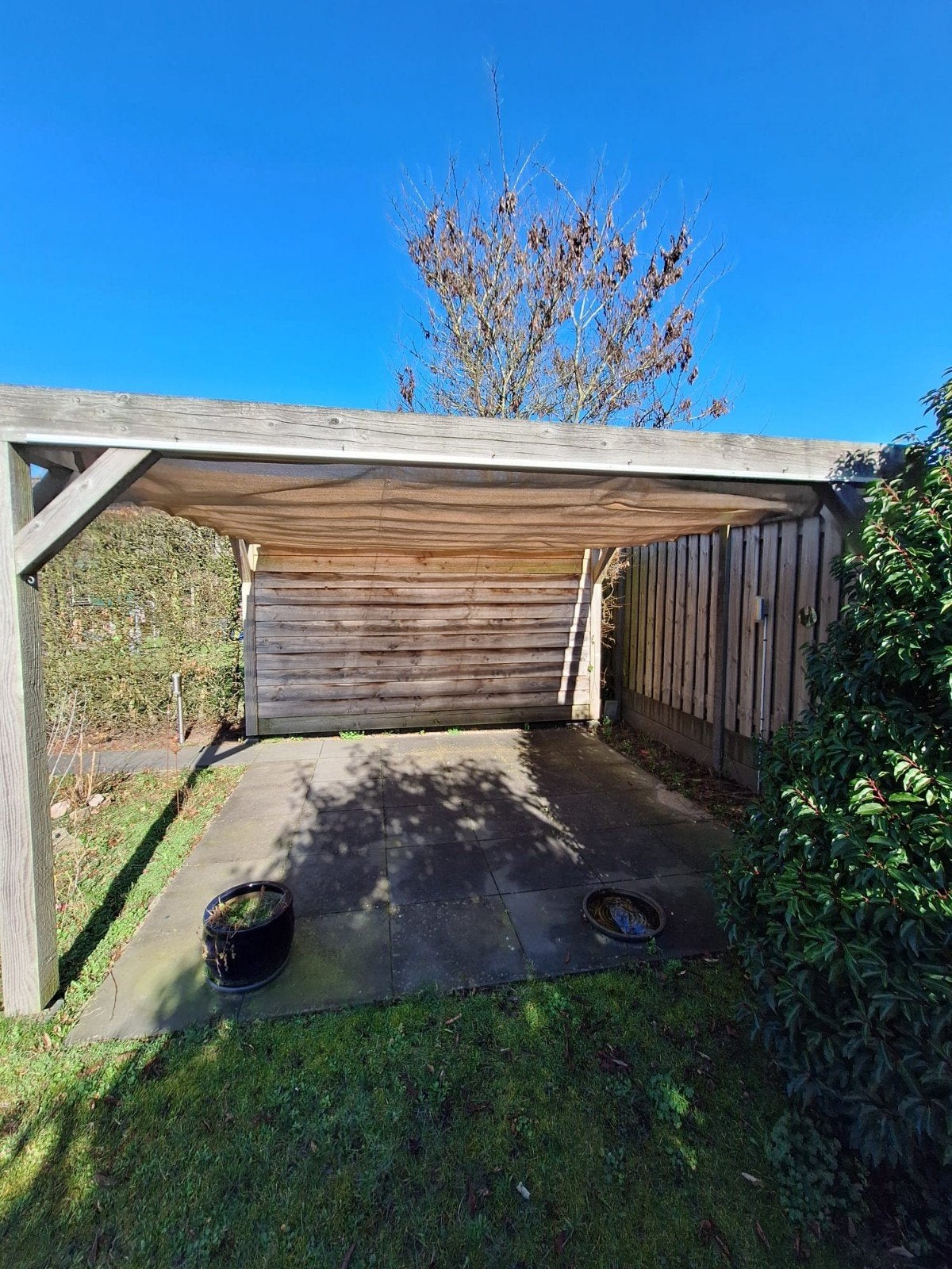 Zonnedoek, Ophalen, Veranda