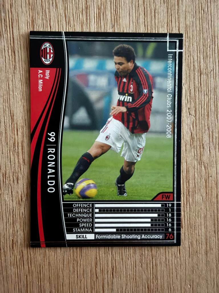 Ronaldo AC Milan Spelerskaart - Intercontinental Clubs 2007-, Verzamelen, Sportartikelen en Voetbal, Ophalen of Verzenden, Zo goed als nieuw