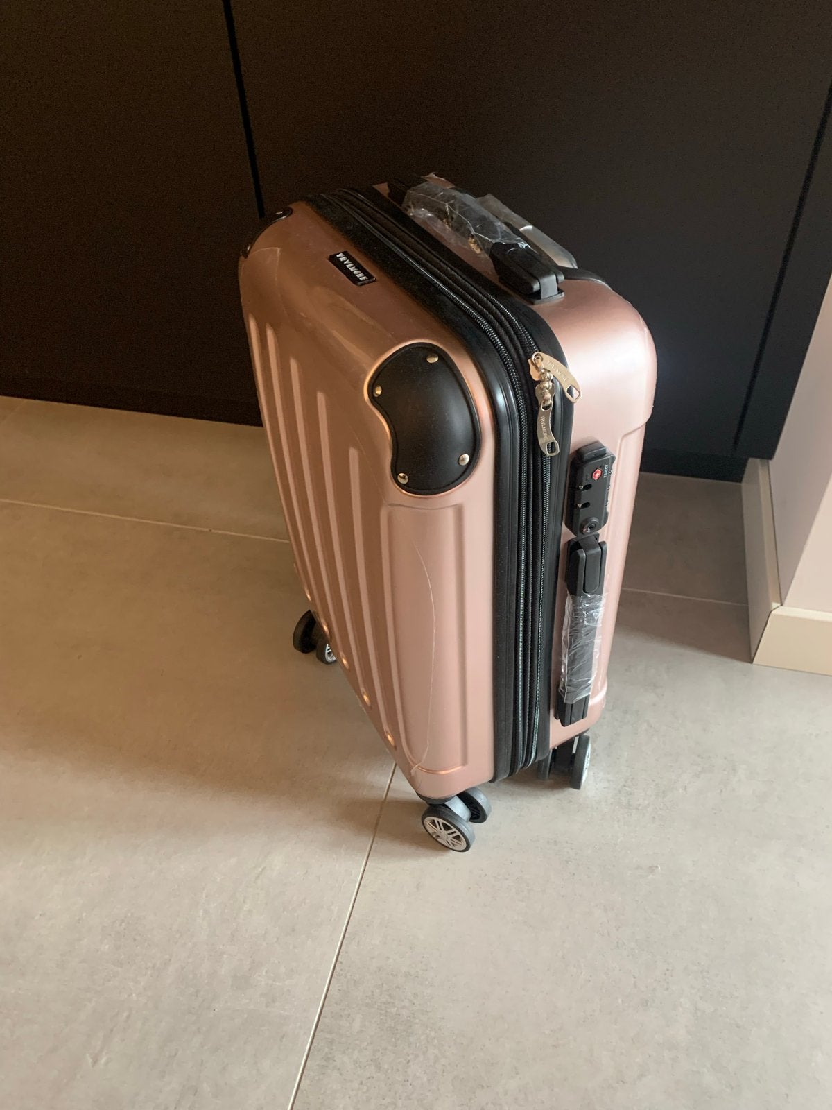 Roze/Goudkleurige TRVLMORE Koffer, Ophalen, Minder dan 40 cm, Nieuw, Minder dan 20 cm
