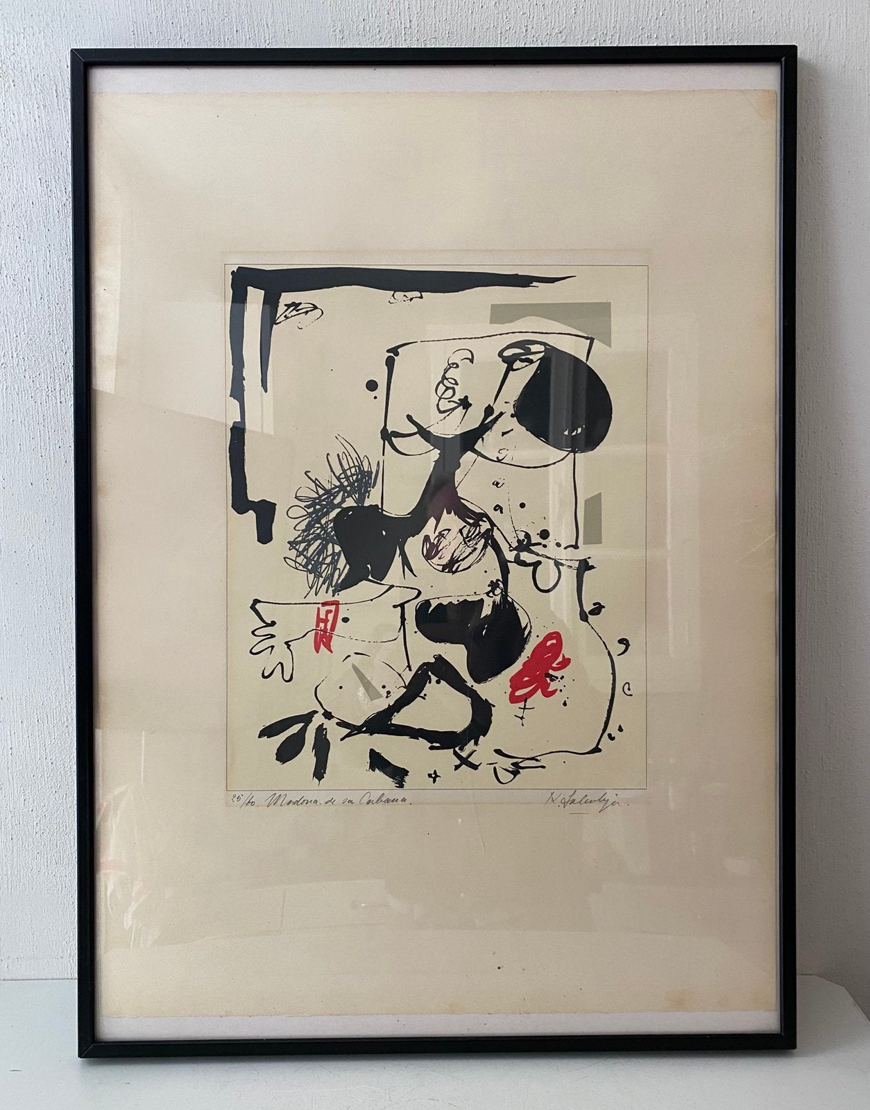Litho Kees Salentijn getiteld Madona de sa Cabana
