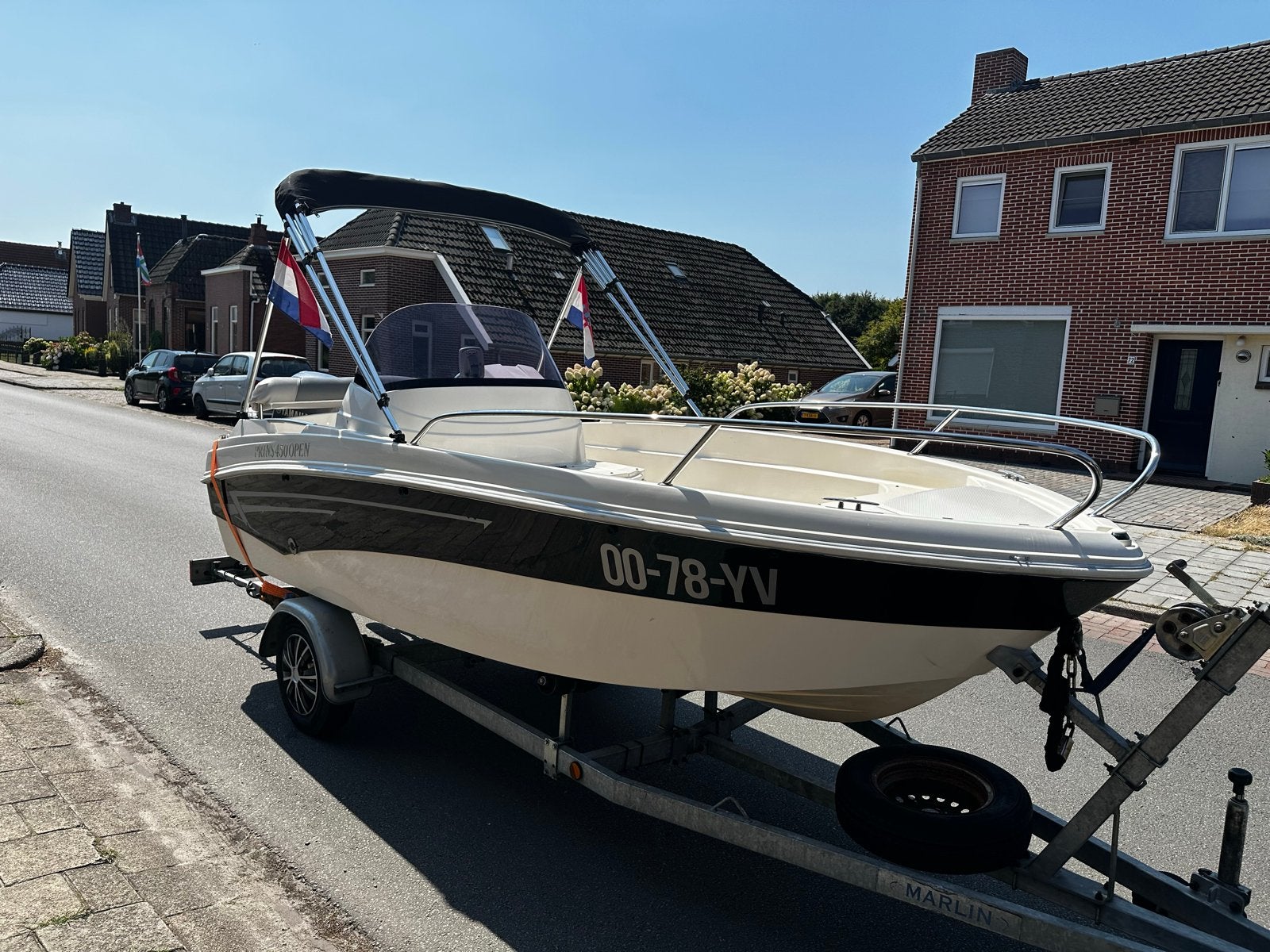 Prins 450 Open Consoleboot met Yamaha fourstroke 40 pk, Overige merken, Gebruikt, Zonnedek, Buitenboordmotor
